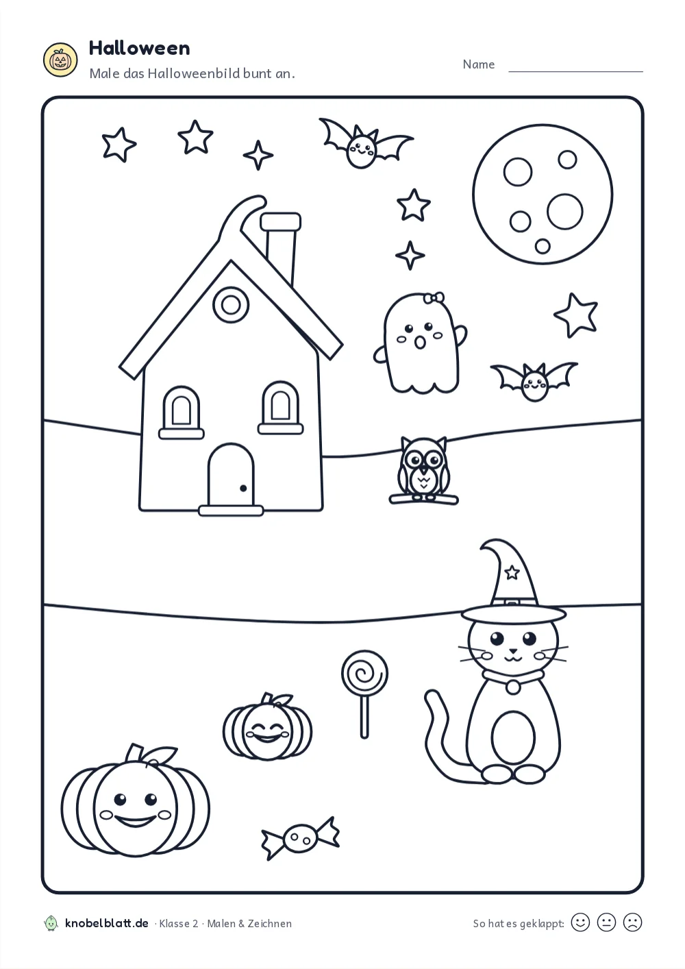Ausmalbilder Halloween zum Ausdrucken