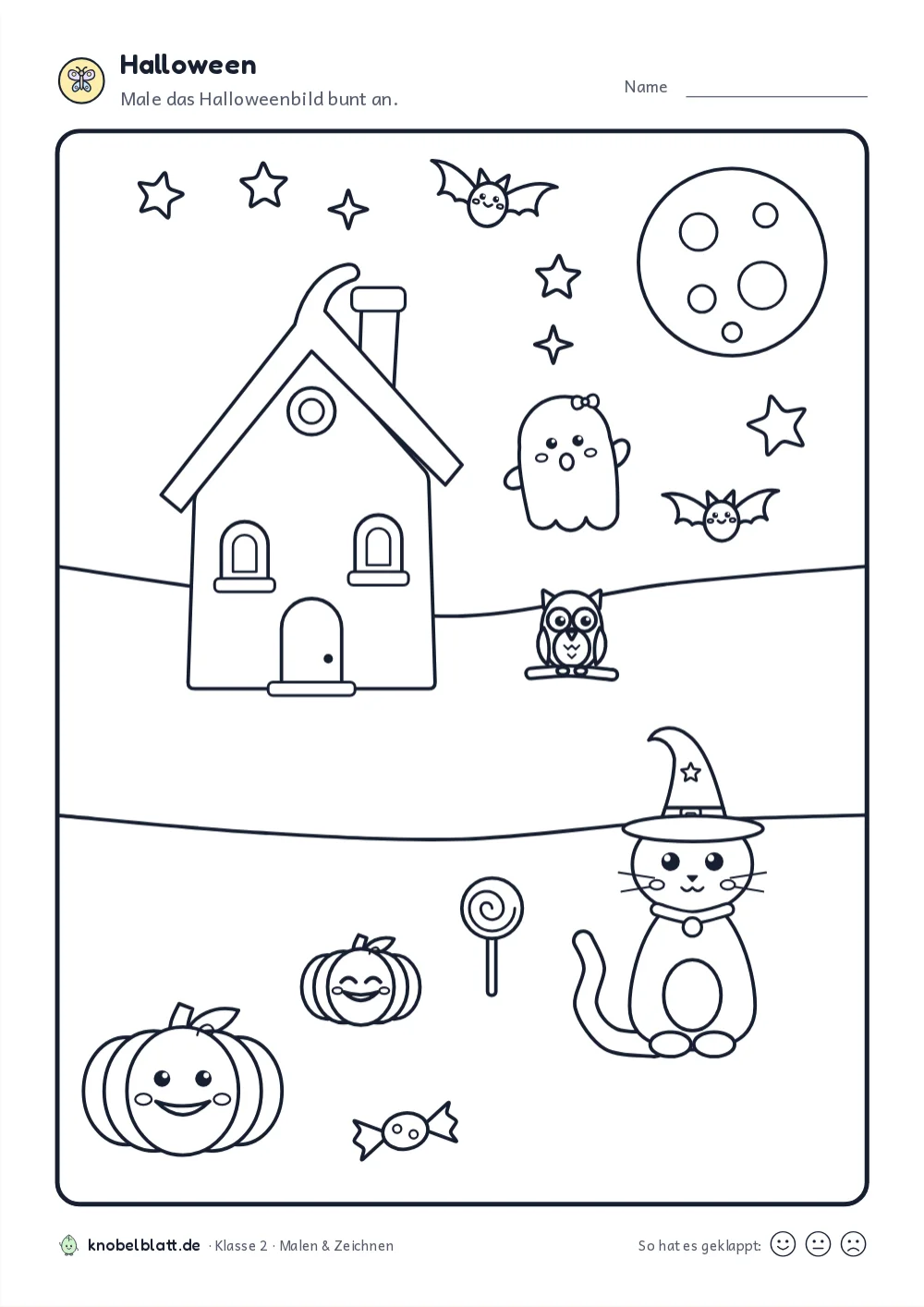 Ausmalbilder Halloween zum Ausdrucken