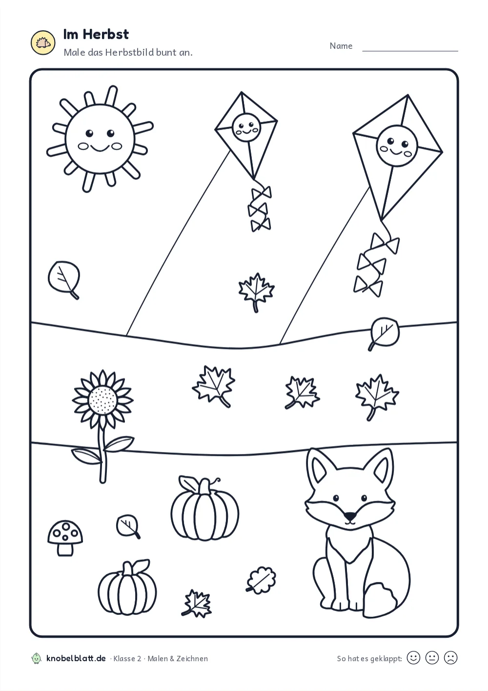Ausmalbilder Herbst zum Ausdrucken