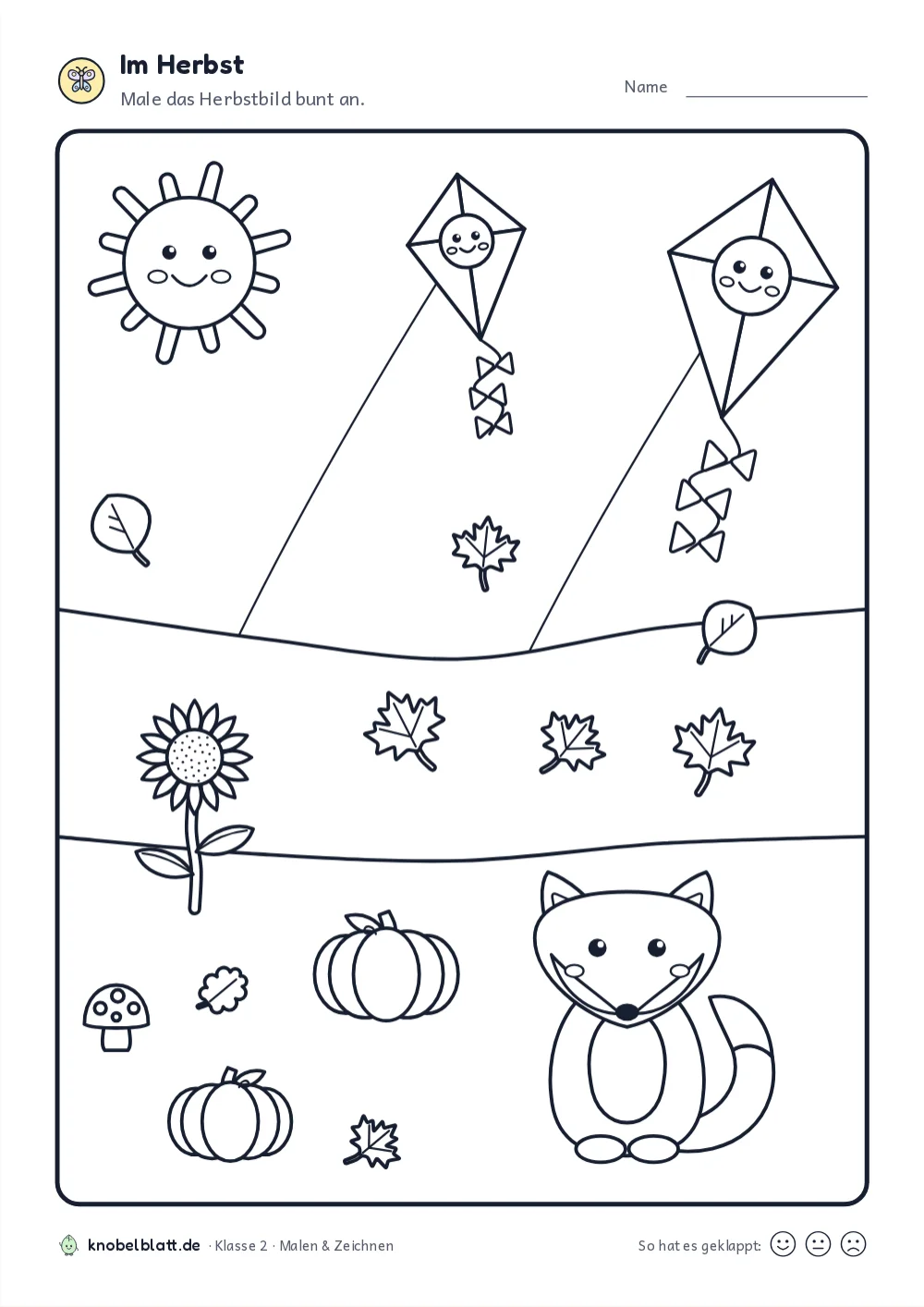 Ausmalbilder Herbst zum Ausdrucken