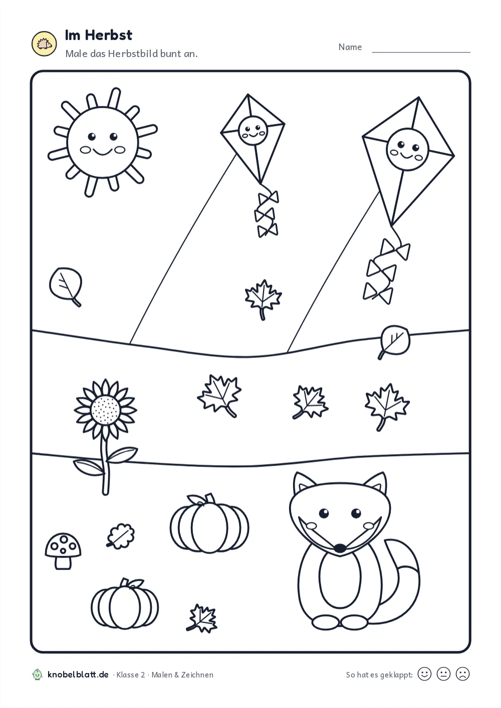 Ausmalbilder Herbst zum Ausdrucken