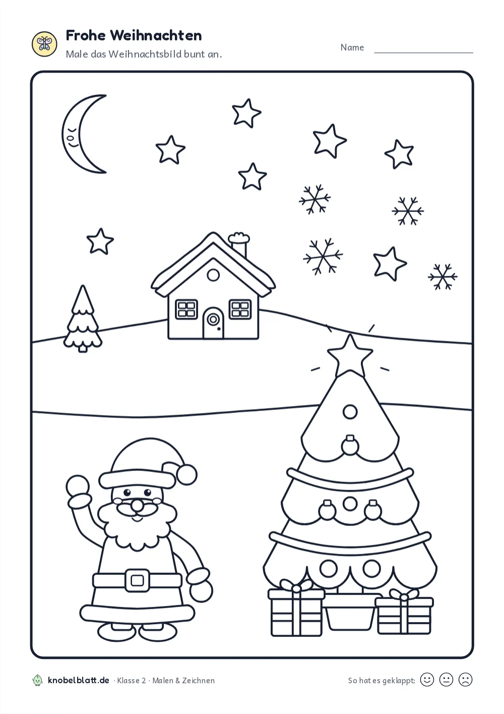 Ausmalbilder Weihnachten zum Ausdrucken