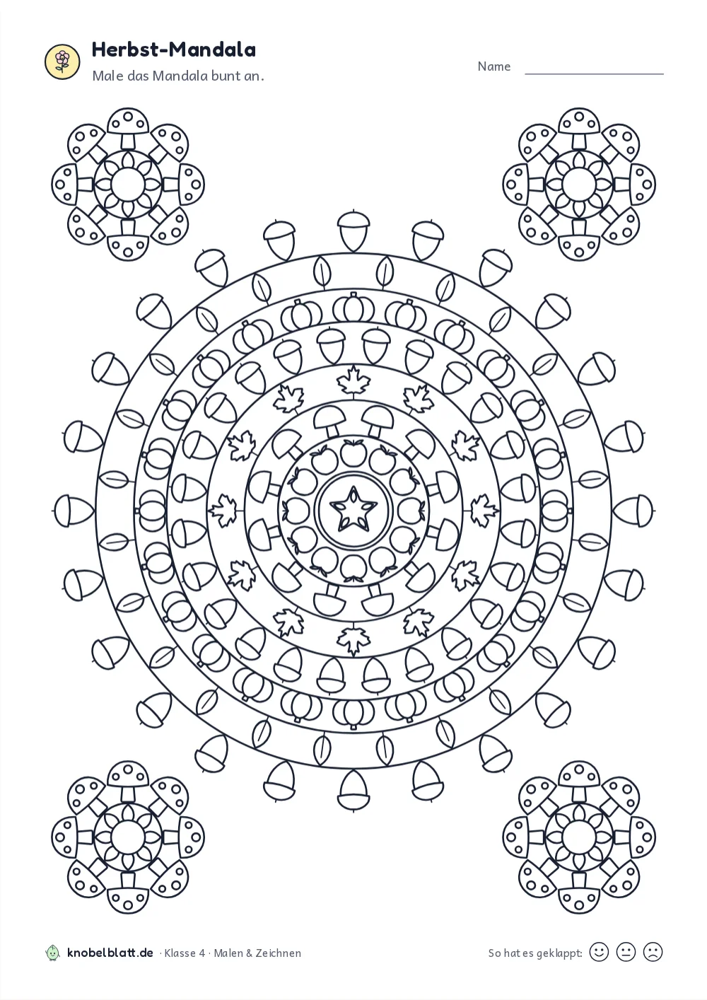 Mandala Herbst zum Ausdrucken