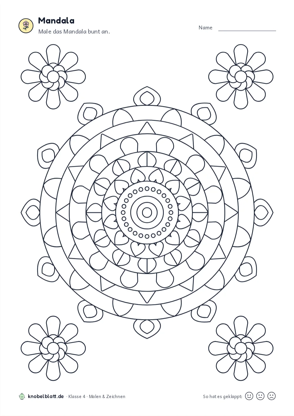 Mandala zum Ausdrucken für Kinder