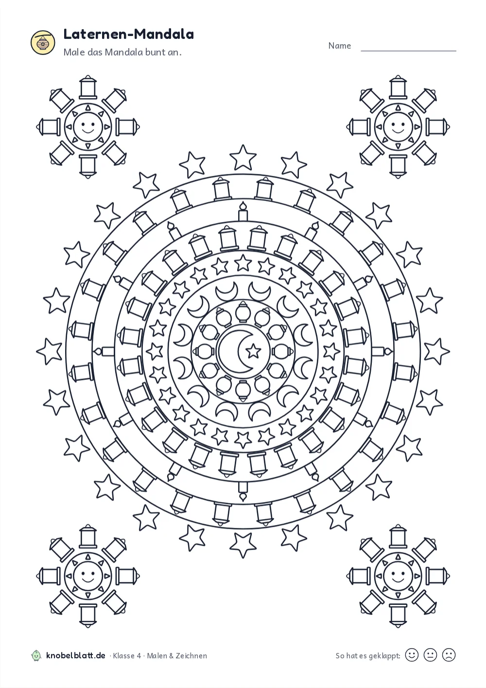 Mandala Laterne und Sankt Martin