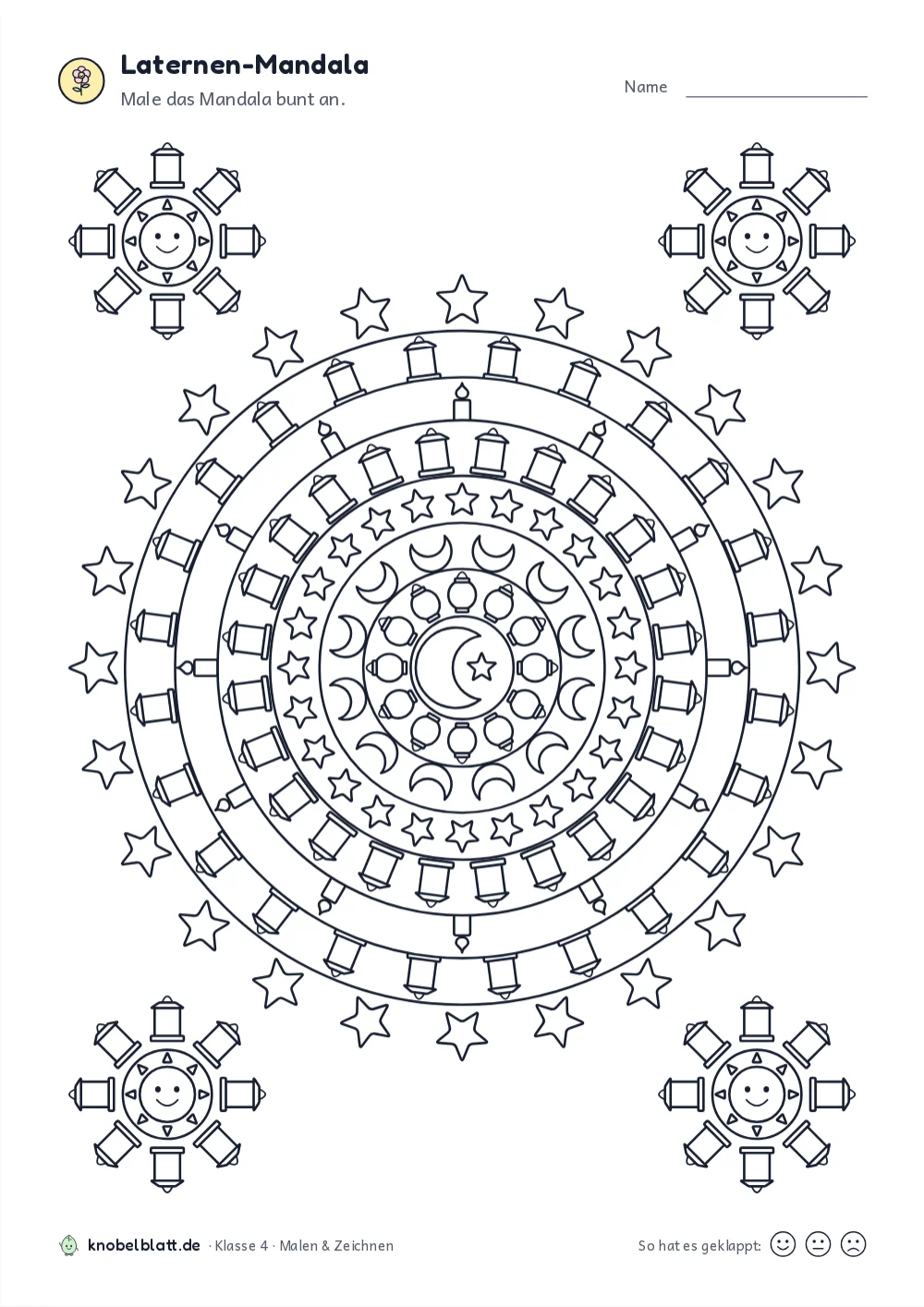Mandala Laterne und Sankt Martin