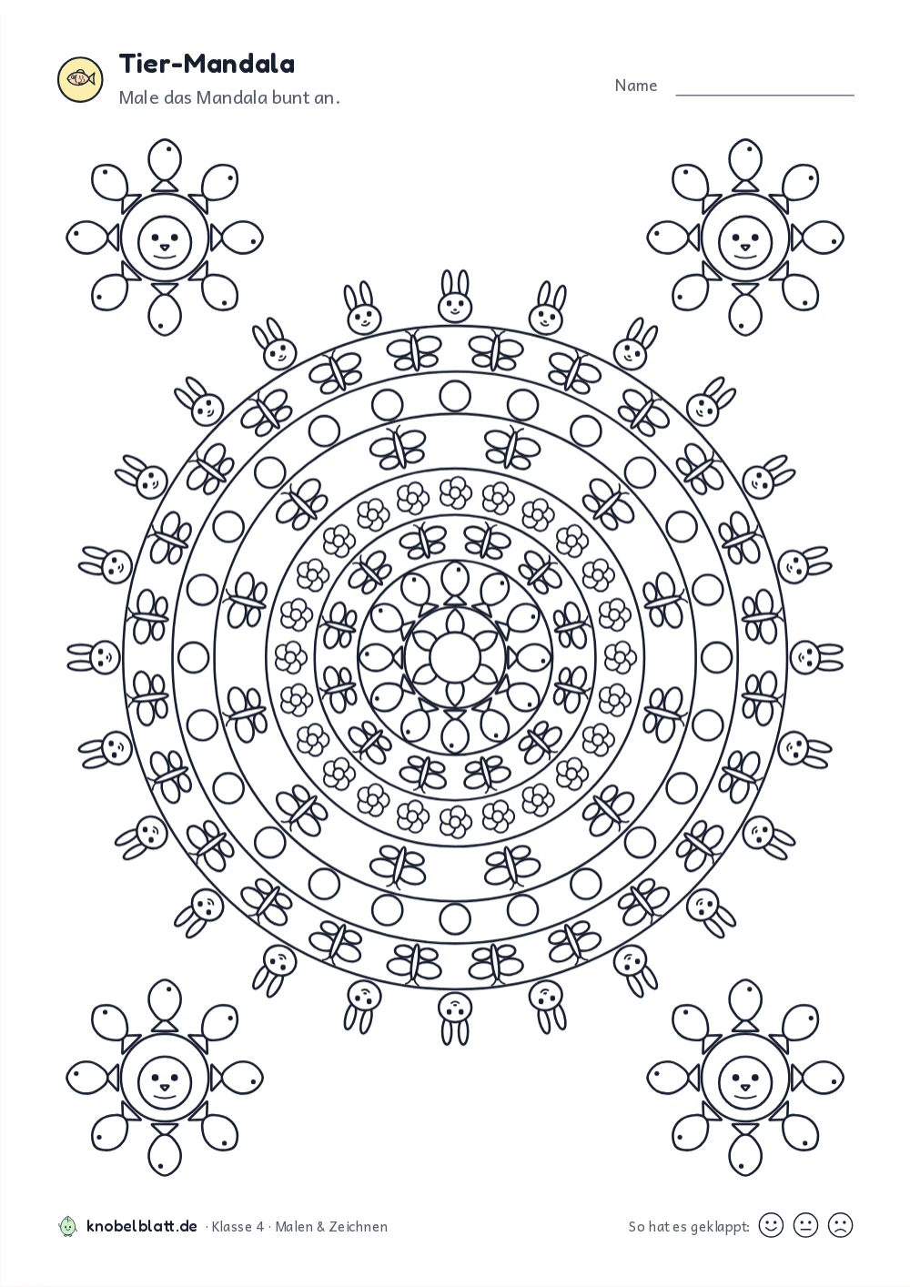Mandala Tiere zum Ausdrucken