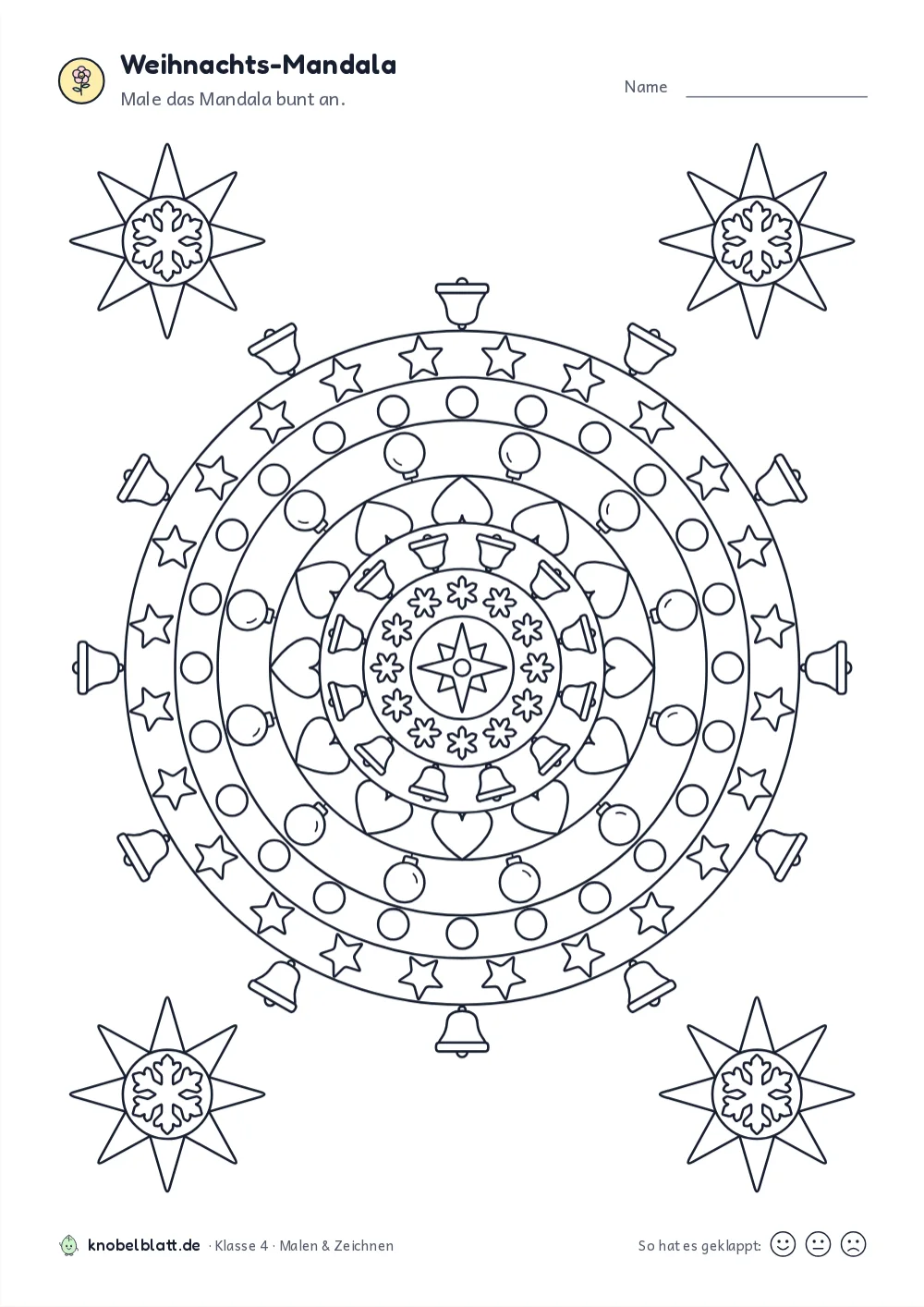 Mandala Weihnachten zum Ausdrucken